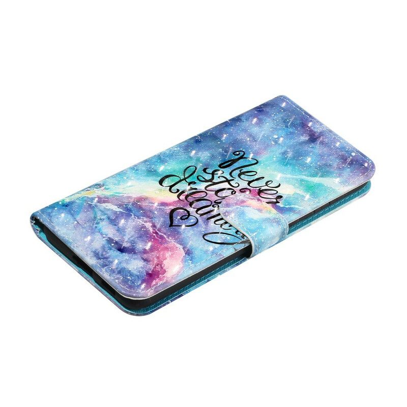 Kotelot Samsung Galaxy S21 5G Älä Koskaan Lopeta Kaulanauhan Kanssa