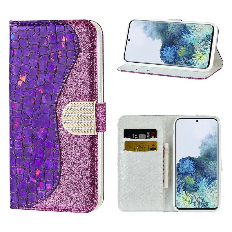 Kotelot Samsung Galaxy S21 5G Croco Diamonds