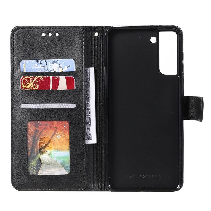 Kotelot Samsung Galaxy S21 5G Faux Leather Timantit