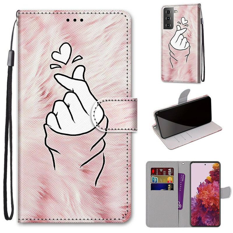 Kotelot Samsung Galaxy S21 5G Finger Heart