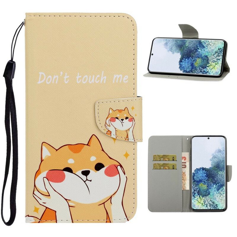 Kotelot Samsung Galaxy S21 5G Suojaketju Kuori Cat Don't Touch Me Strappy
