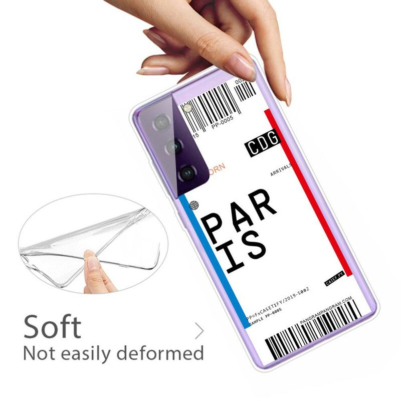 Kuori Samsung Galaxy S21 5G Boarding Pass Pariisiin