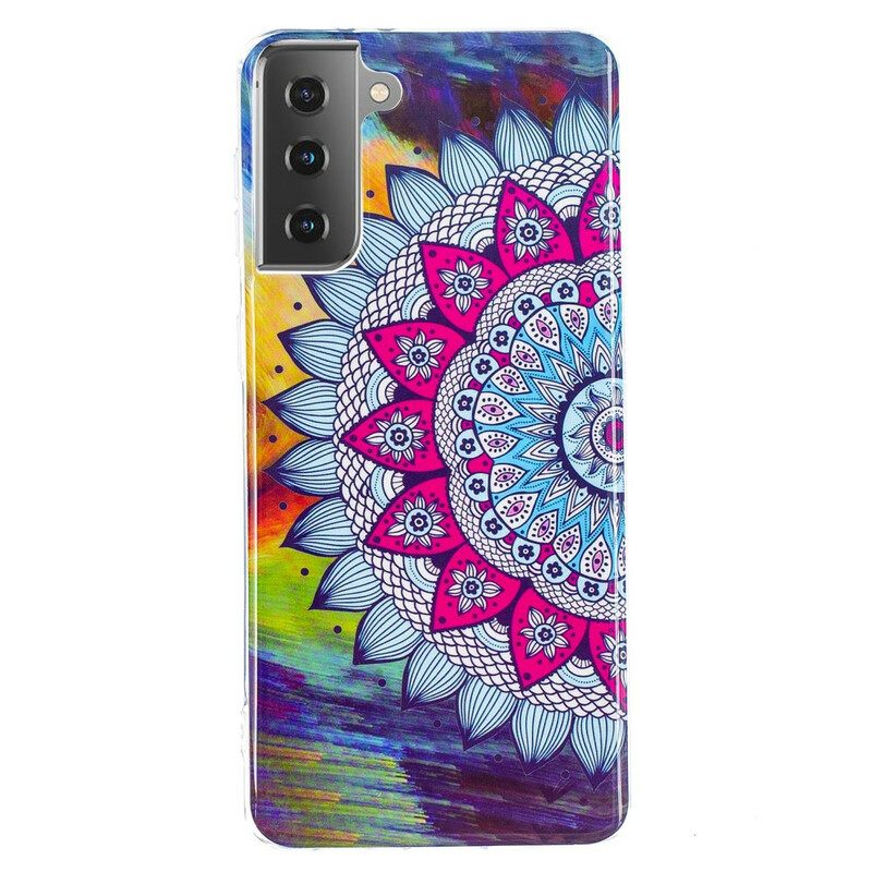 Kuori Samsung Galaxy S21 5G Värikäs Fluoresoiva Mandala