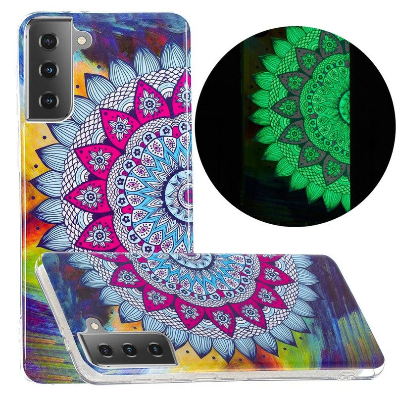 Kuori Samsung Galaxy S21 5G Värikäs Fluoresoiva Mandala