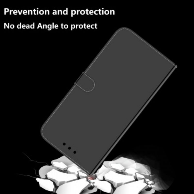 Nahkakotelo Samsung Galaxy S21 5G Keinonahkainen Peilin Kansi