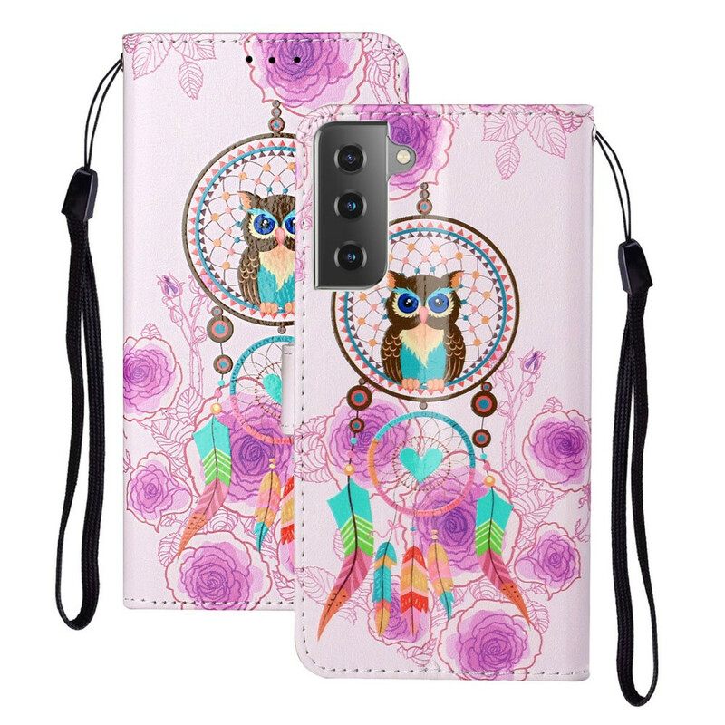 Nahkakotelo Samsung Galaxy S21 5G Kuningaspöllö