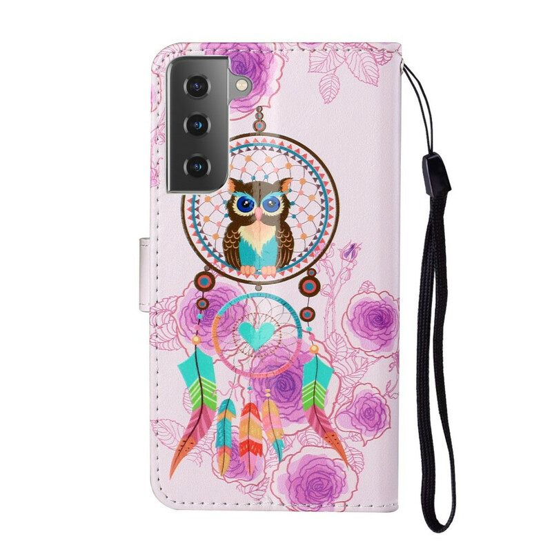 Nahkakotelo Samsung Galaxy S21 5G Kuningaspöllö