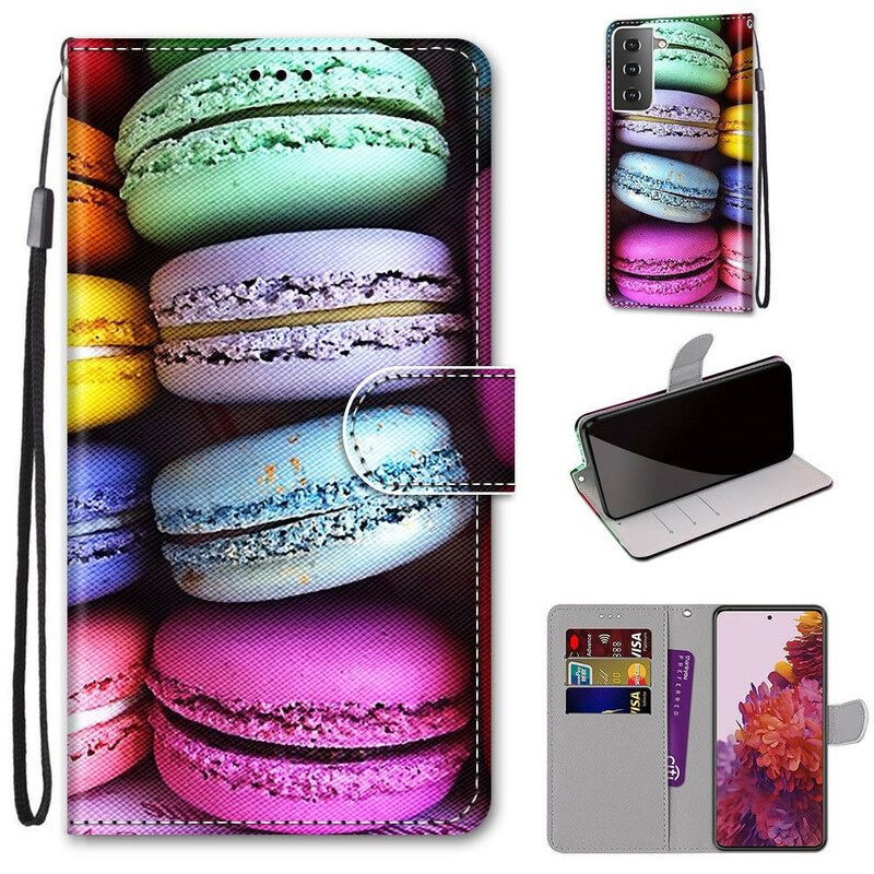 Nahkakotelo Samsung Galaxy S21 5G Macarons