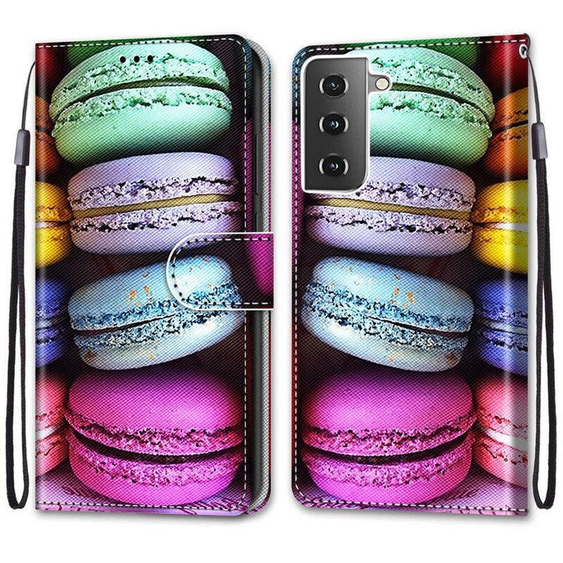 Nahkakotelo Samsung Galaxy S21 5G Macarons