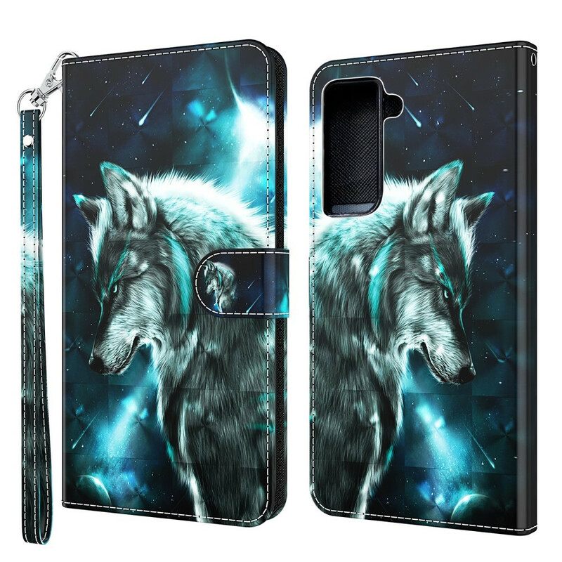 Nahkakotelo Samsung Galaxy S21 5G Majestic Wolf