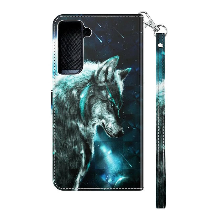 Nahkakotelo Samsung Galaxy S21 5G Majestic Wolf