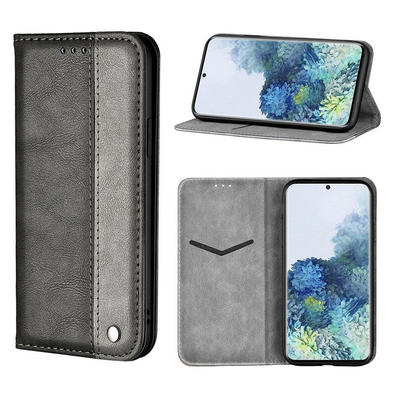 Puhelinkuoret Samsung Galaxy S21 5G Kotelot Flip Bicolor Leather Effect