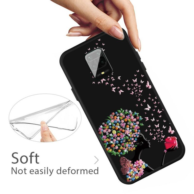 Case Xiaomi Redmi Note 9S / Note 9 Pro Nainen Kukkapäällä