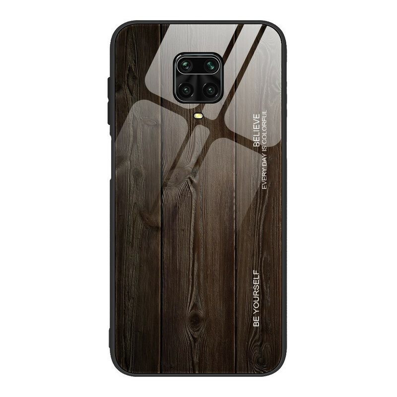 Case Xiaomi Redmi Note 9S / Note 9 Pro Tempered Glass Wood Design