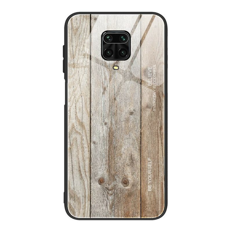 Case Xiaomi Redmi Note 9S / Note 9 Pro Tempered Glass Wood Design