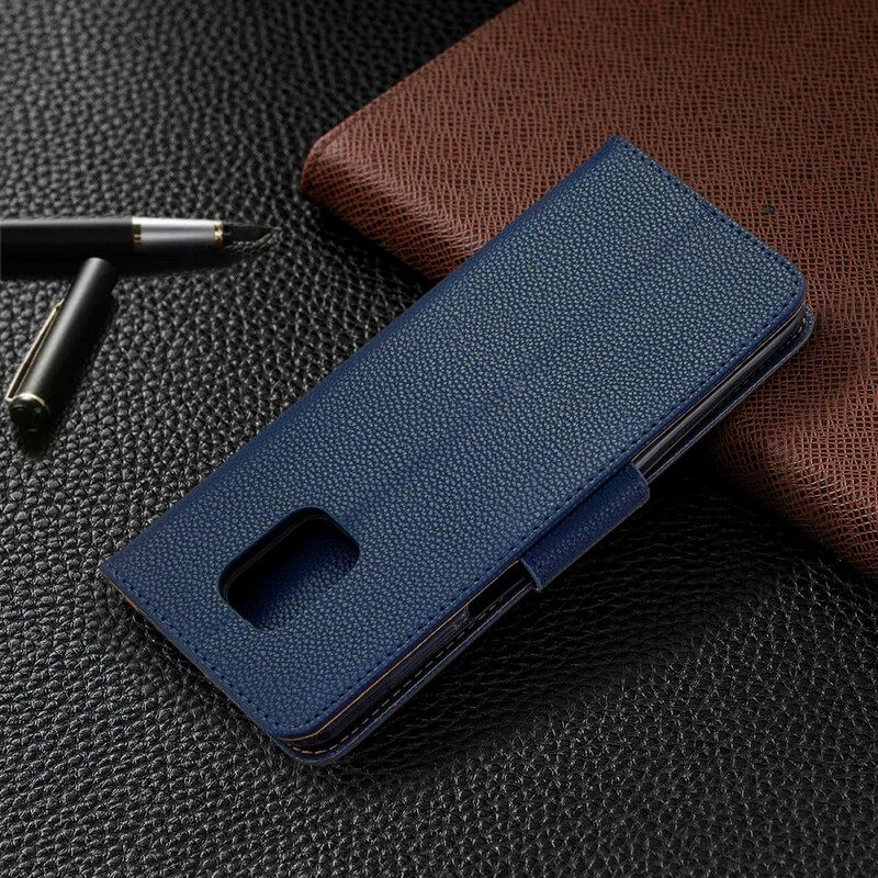 Kotelot Xiaomi Redmi Note 9S / Note 9 Pro Litchin Nahkaefekti