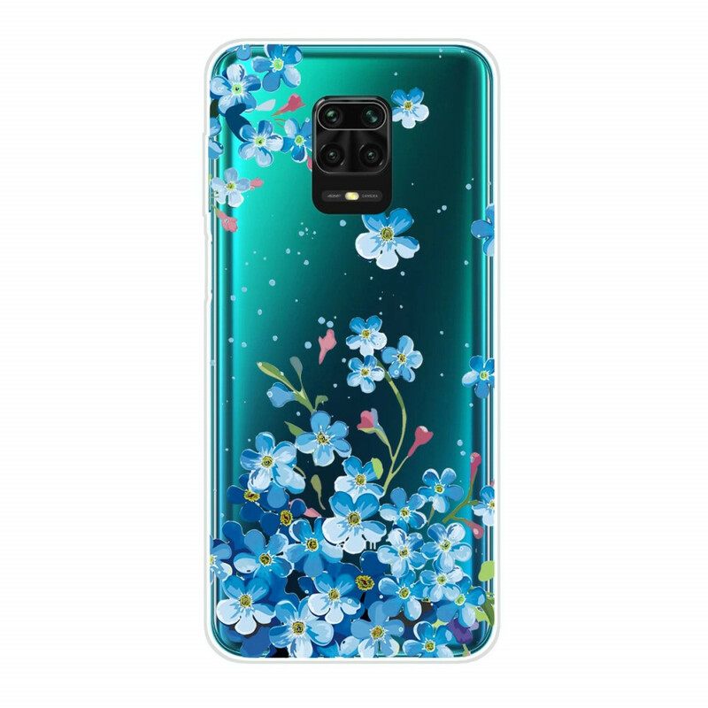 Kuori Xiaomi Redmi Note 9S / Note 9 Pro Siniset Kukat
