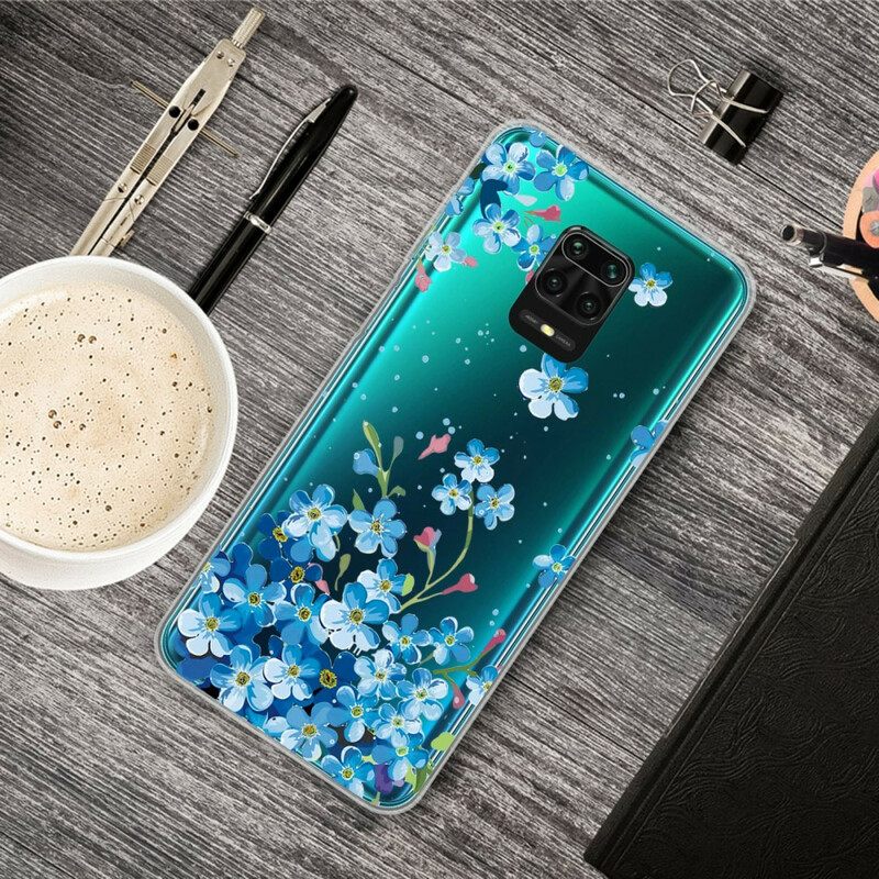 Kuori Xiaomi Redmi Note 9S / Note 9 Pro Siniset Kukat