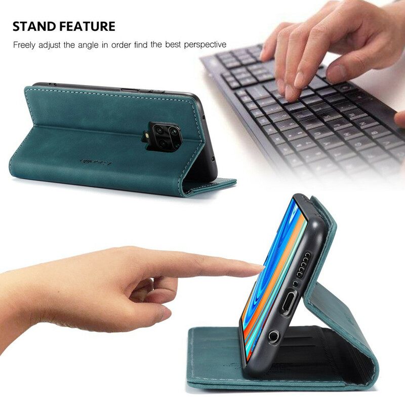 Puhelinkuoret Xiaomi Redmi Note 9S / Note 9 Pro Kotelot Flip Caseme Keinonahka