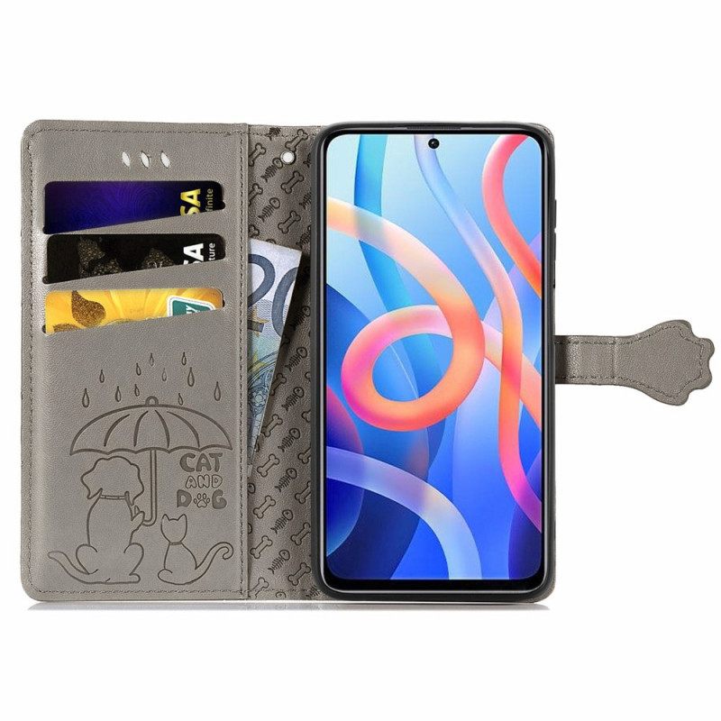 Flip Case Poco M4 Pro 5G Animated Animals
