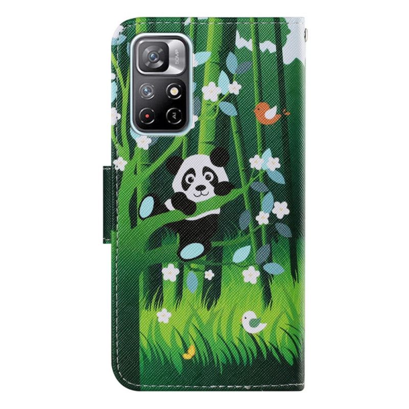 Flip Case Poco M4 Pro 5G Panda Walk