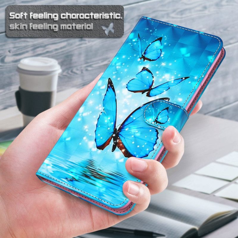Kotelot Poco M4 Pro 5G Blue Butterflies