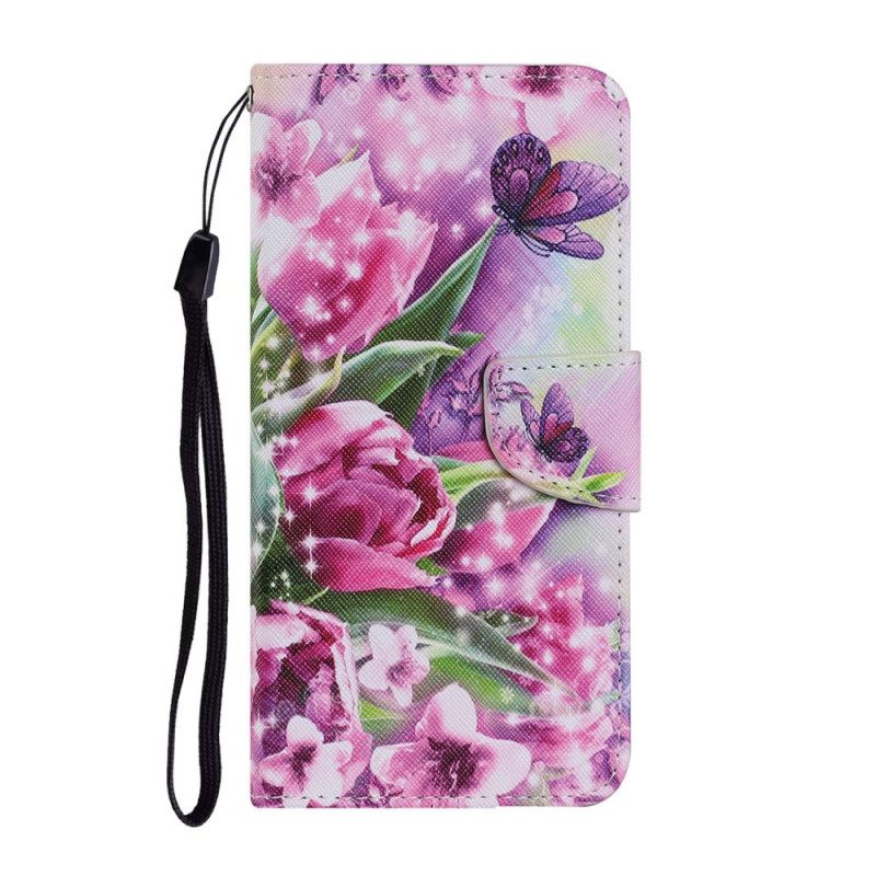 Kotelot Poco M4 Pro 5G Butterfly Ja Lotus