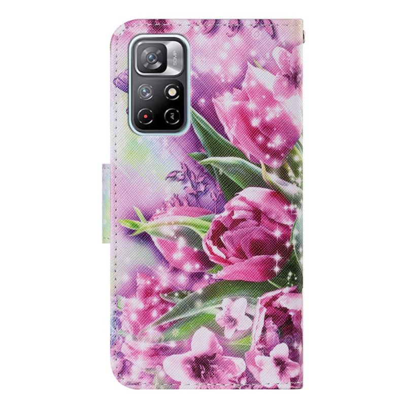 Kotelot Poco M4 Pro 5G Butterfly Ja Lotus
