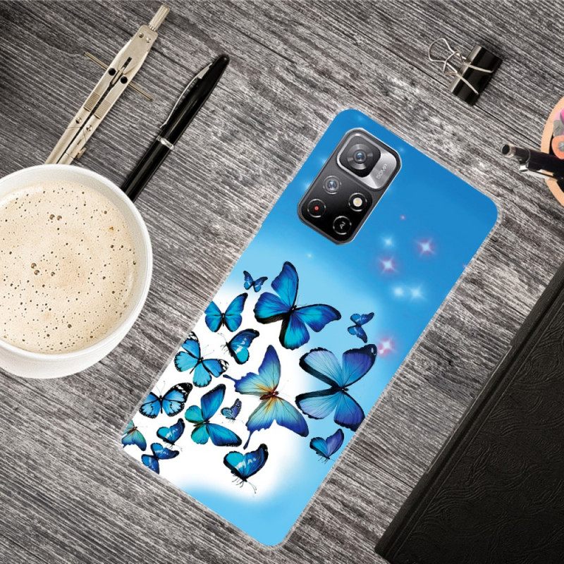 Kuori Poco M4 Pro 5G Butterflies Perhoset