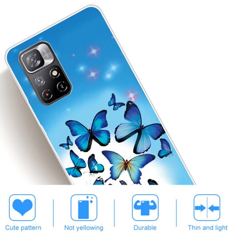 Kuori Poco M4 Pro 5G Butterflies Perhoset