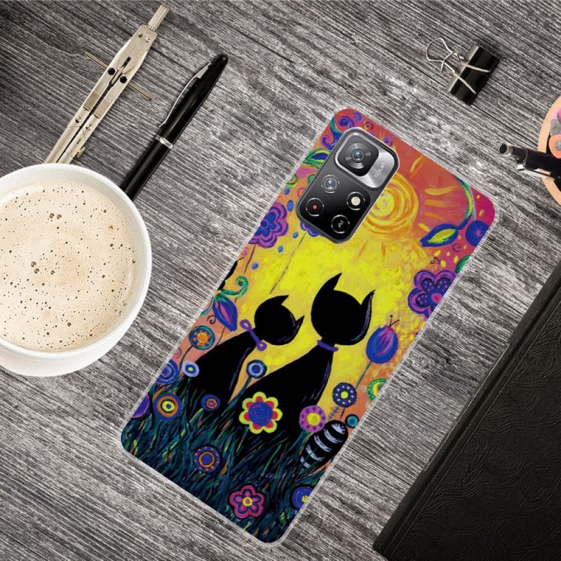 Kuori Poco M4 Pro 5G Cat Cartoon