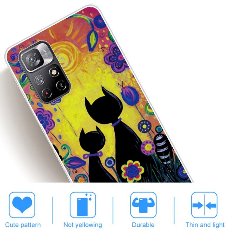 Kuori Poco M4 Pro 5G Cat Cartoon