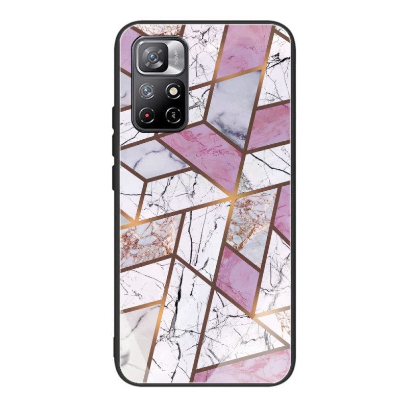 Kuori Poco M4 Pro 5G Tempered Glass Marble Design