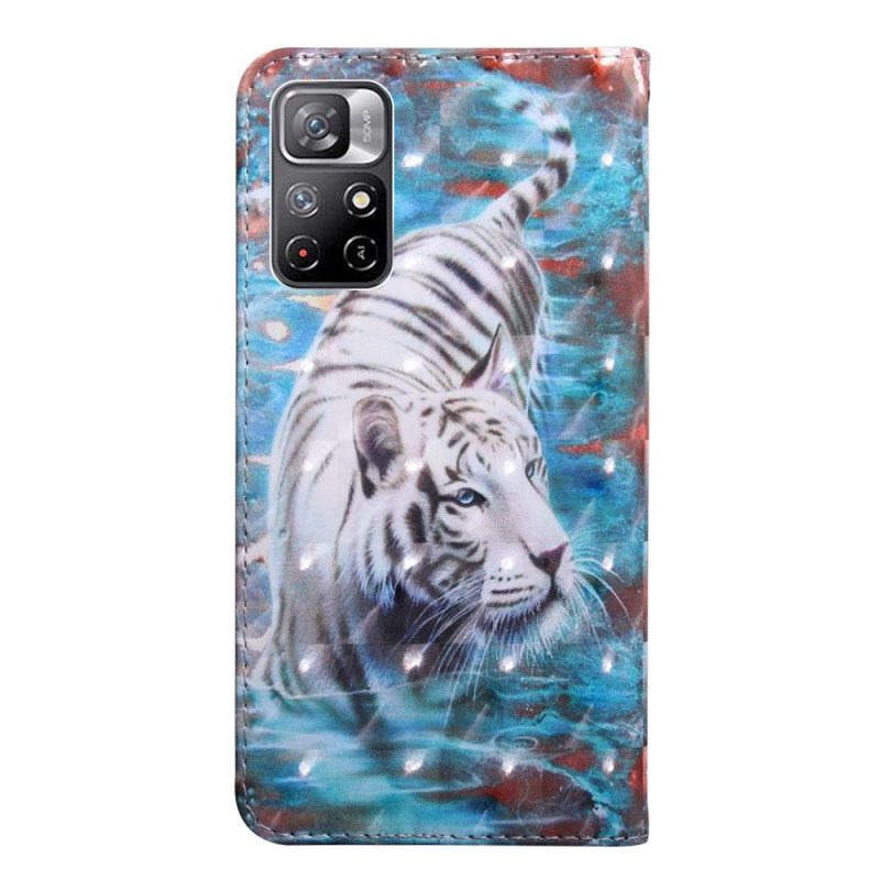 Nahkakotelo Poco M4 Pro 5G Tiger In The Water