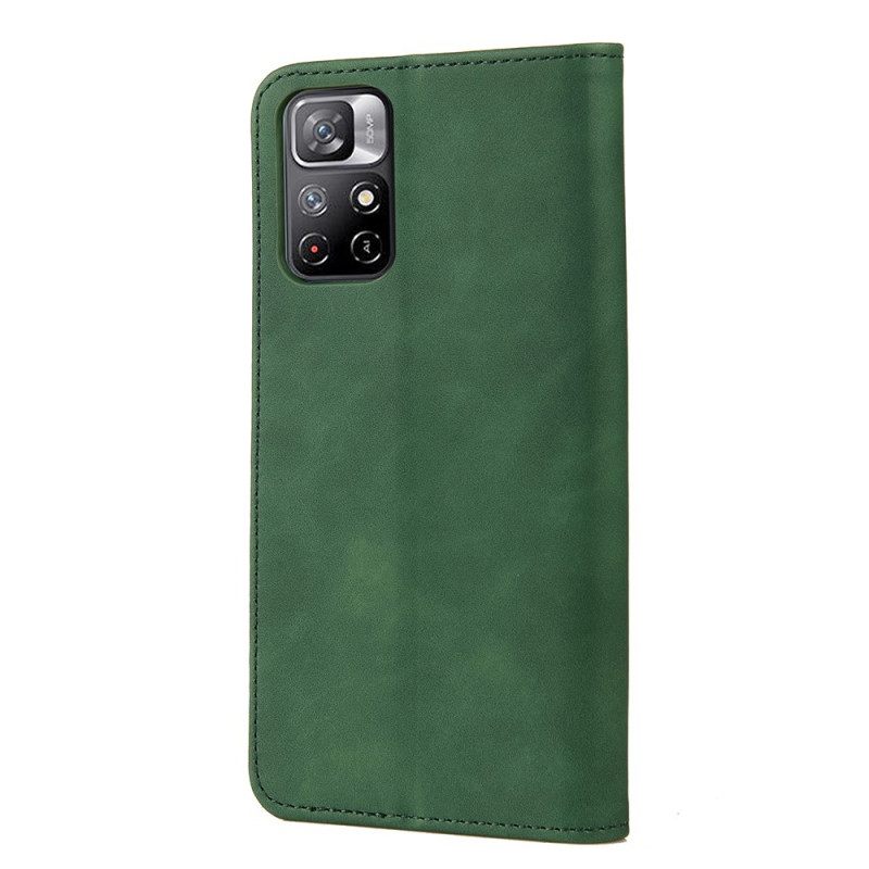 Puhelinkuoret Poco M4 Pro 5G Kotelot Flip Bicolor Business Leather Effect