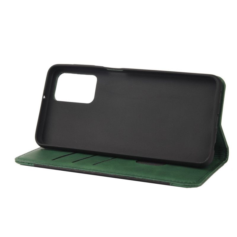 Puhelinkuoret Poco M4 Pro 5G Kotelot Flip Bicolor Business Leather Effect