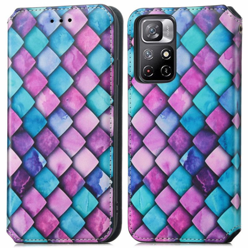 Puhelinkuoret Poco M4 Pro 5G Kotelot Flip Design Rfid Caseneo