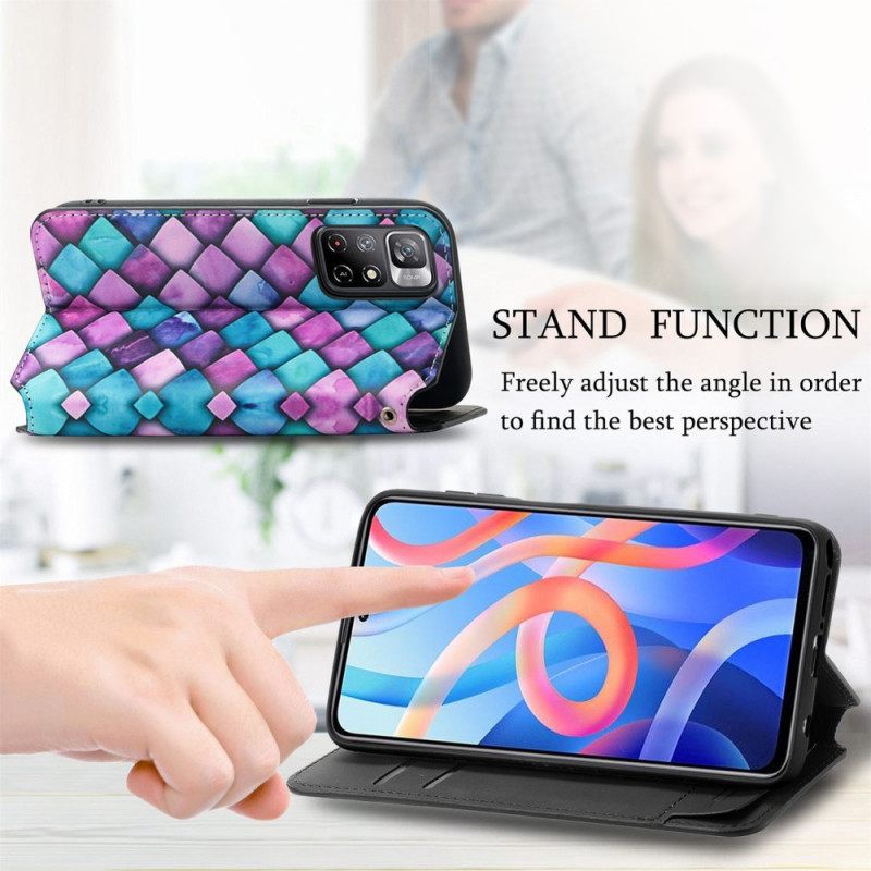 Puhelinkuoret Poco M4 Pro 5G Kotelot Flip Design Rfid Caseneo