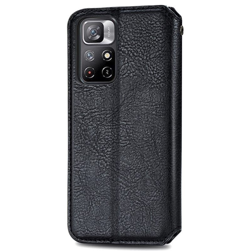 Puhelinkuoret Poco M4 Pro 5G Kotelot Flip Diamond Texture Leather Effect