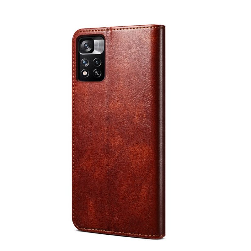 Puhelinkuoret Poco M4 Pro 5G Kotelot Flip Vahattu Keinonahka