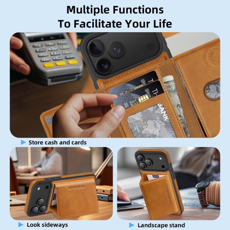 Case iPhone 17 Pro Puhelinkuoret Magsafe Premium Irrotettavalla Kortilla Pidike