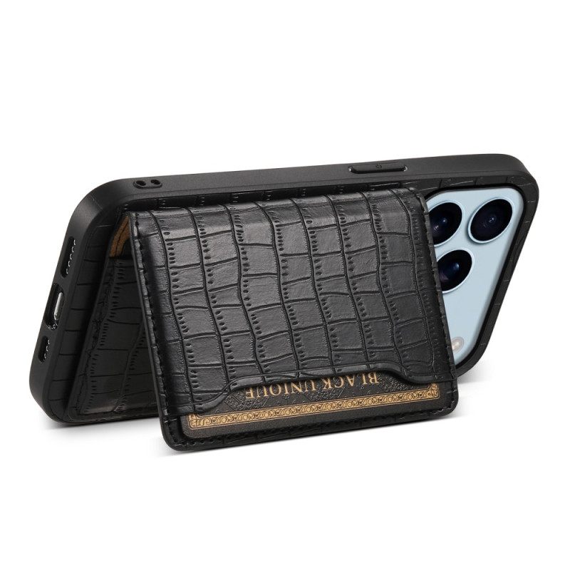 Kuori iPhone 17 Pro Krokotiilikuvioinen Korttikotelo