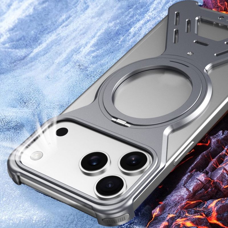 Kuori iPhone 17 Pro Magsafe-puskuri Pyörivällä Jalustalla Suojakuori