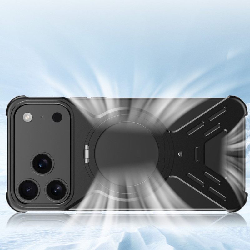 Kuori iPhone 17 Pro Magsafe-puskuri Pyörivällä Jalustalla Suojakuori