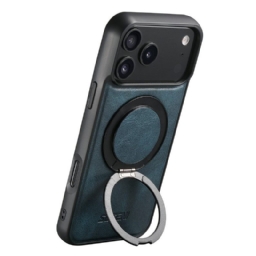 Kuori iPhone 17 Pro Magsafe-yhteensopiva Vahattu Nahkaefekti Pyörivällä Kiinnikkeellä