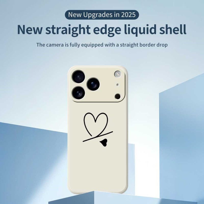 Kuori iPhone 17 Pro Nestemäisestä Silikonista Tehdyt Sydämet