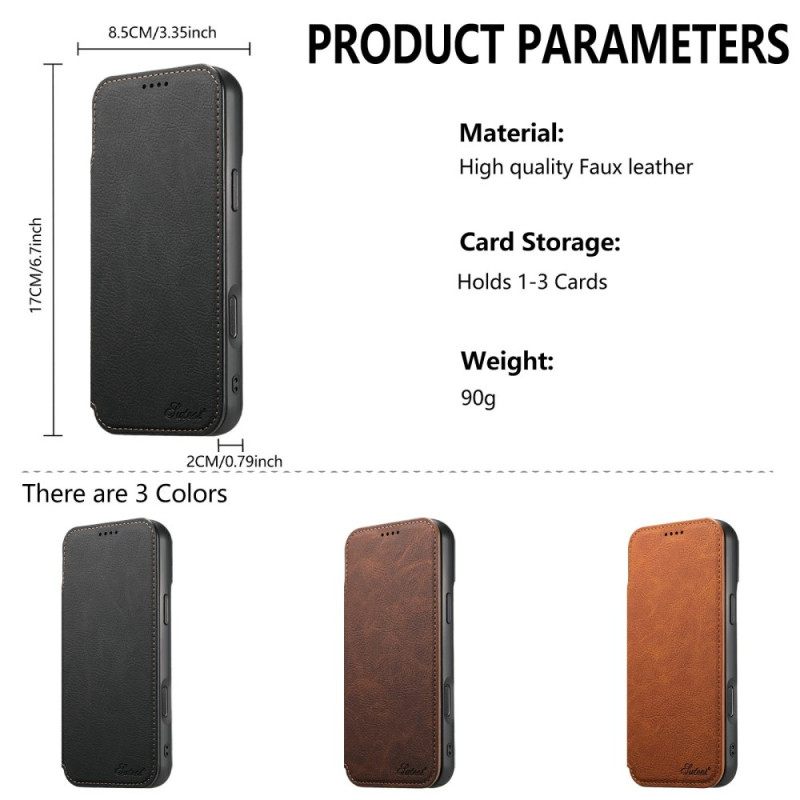 Nahkakotelo iPhone 17 Pro Magsafe-yhteensopiva Vintage-muotoilu