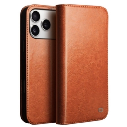 Nahkakotelo iPhone 17 Pro Vintage Qialino