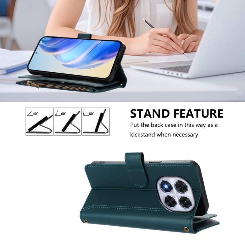 Kotelot Xiaomi Redmi Note 14 Pro 4g 9 Korttipaikan Lompakko Ja Nauha