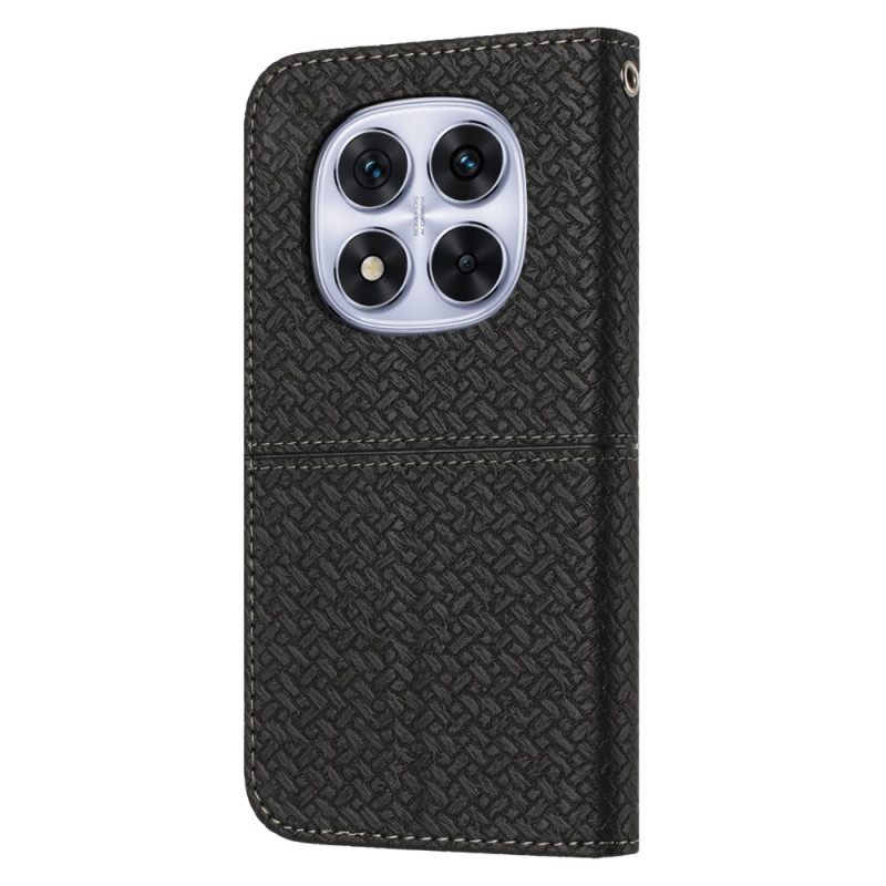 Kotelot Xiaomi Redmi Note 14 Pro 4g Kudottu Tekstuuri Hihnalla